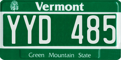 VT license plate YYD485