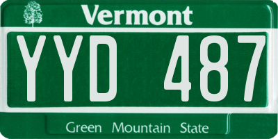 VT license plate YYD487