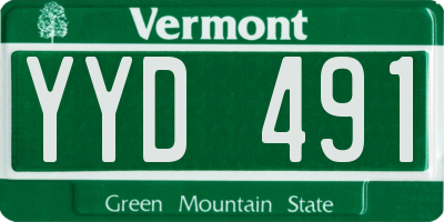VT license plate YYD491