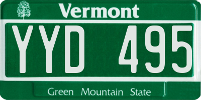 VT license plate YYD495
