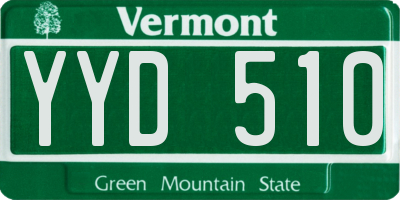 VT license plate YYD510