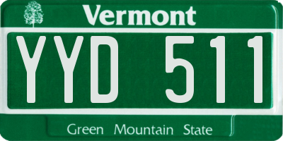 VT license plate YYD511