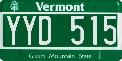 VT license plate YYD515