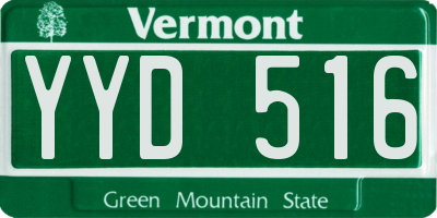 VT license plate YYD516