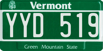 VT license plate YYD519