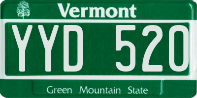 VT license plate YYD520