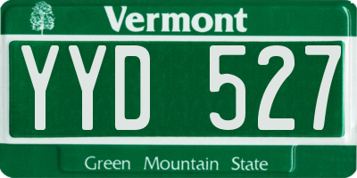 VT license plate YYD527