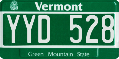 VT license plate YYD528