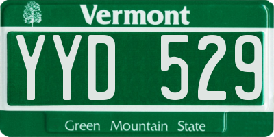 VT license plate YYD529