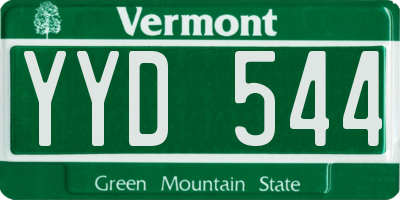 VT license plate YYD544