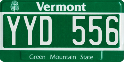 VT license plate YYD556