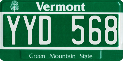 VT license plate YYD568