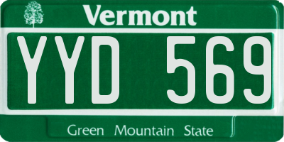 VT license plate YYD569