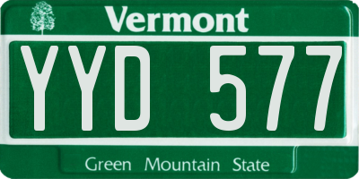 VT license plate YYD577