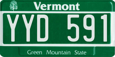 VT license plate YYD591