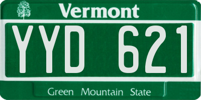 VT license plate YYD621