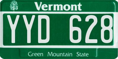 VT license plate YYD628
