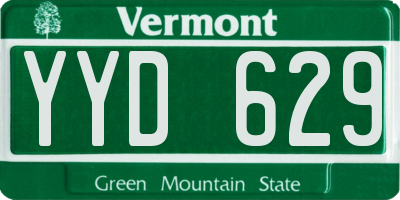 VT license plate YYD629