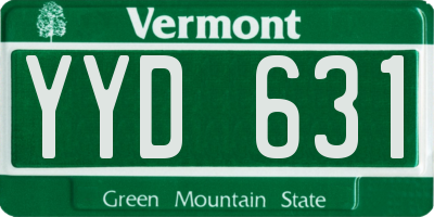 VT license plate YYD631