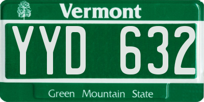 VT license plate YYD632