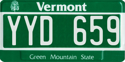 VT license plate YYD659