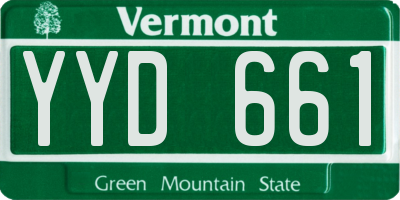 VT license plate YYD661