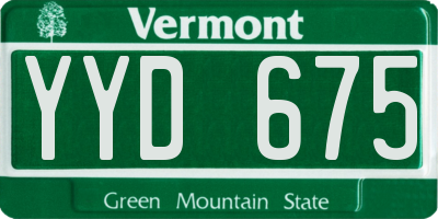 VT license plate YYD675