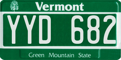 VT license plate YYD682