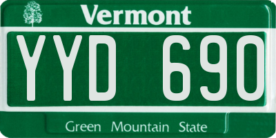 VT license plate YYD690