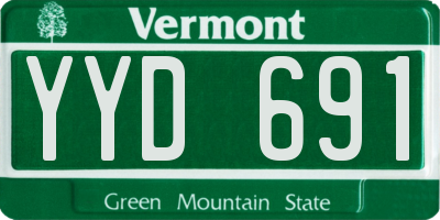 VT license plate YYD691