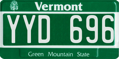 VT license plate YYD696