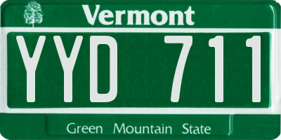 VT license plate YYD711