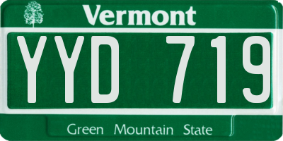 VT license plate YYD719