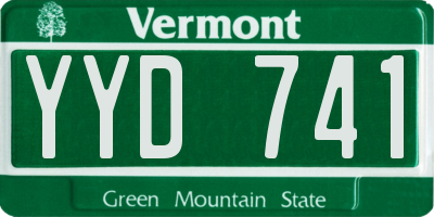 VT license plate YYD741