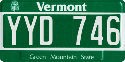VT license plate YYD746
