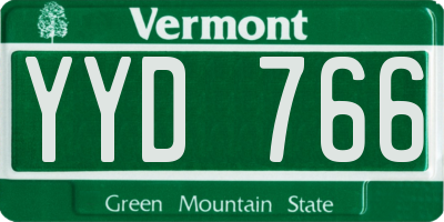 VT license plate YYD766