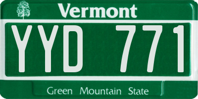VT license plate YYD771