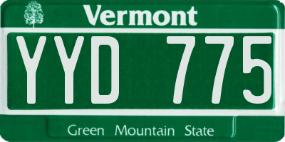 VT license plate YYD775