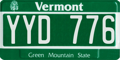VT license plate YYD776