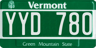 VT license plate YYD780