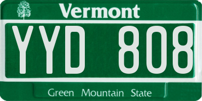 VT license plate YYD808