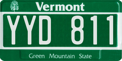 VT license plate YYD811
