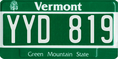 VT license plate YYD819