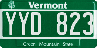 VT license plate YYD823