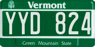 VT license plate YYD824