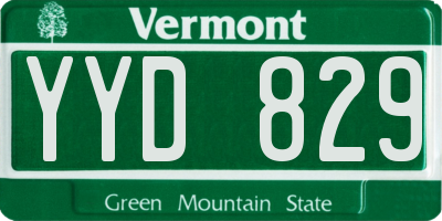 VT license plate YYD829