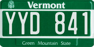 VT license plate YYD841