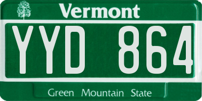 VT license plate YYD864