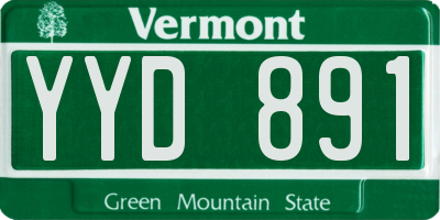 VT license plate YYD891