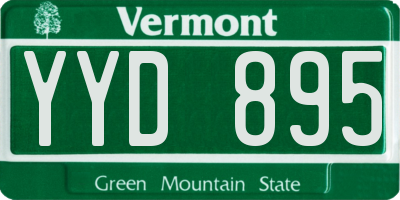 VT license plate YYD895